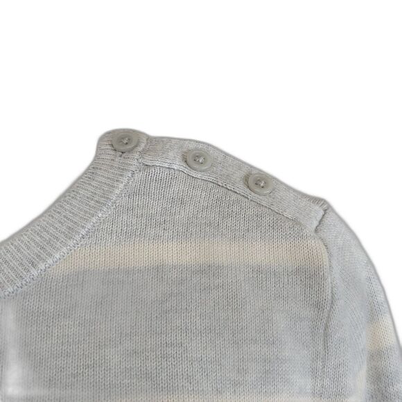 Banana Republic gray cream striped sweater size XS - Picture 3 of 8